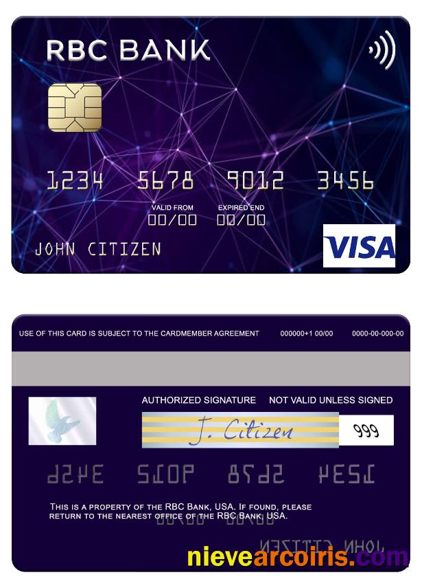 USA RBC Bank visa card